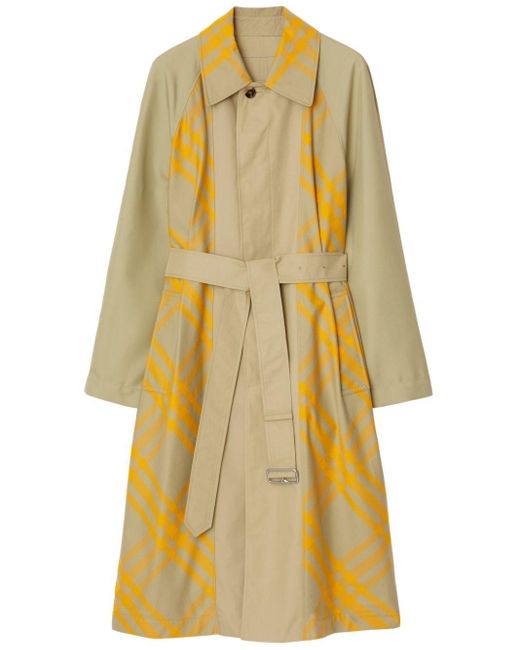 Burberry Yellow Bradford Reversible Cotton Trench Coat for men