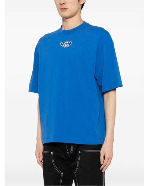 Off-White c/o Virgil Abloh Arrows T-Shirt mit Bandana-Print in Blue für Herren