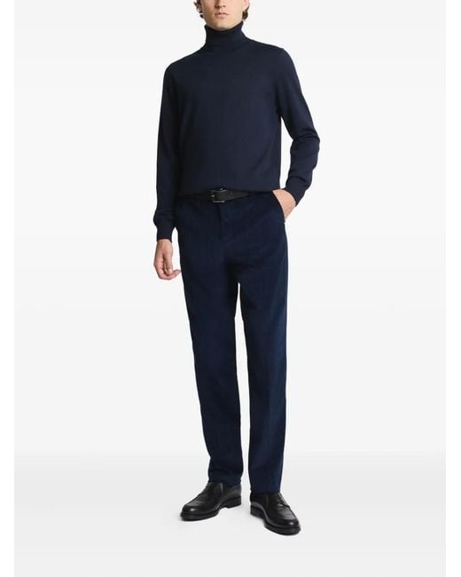 Fay Blue Virgin Wool Sweater for men