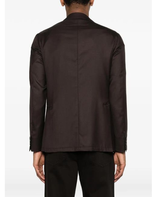 Canali Brown Single-Breasted Blazer for men