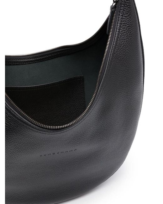 Bolso de hombro Roseau Essential grande Longchamp de color Black