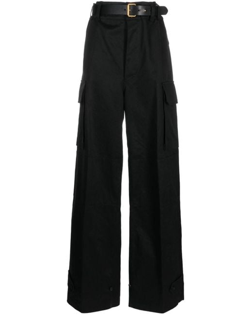 Saint Laurent Black Cotton Gabardine Pants