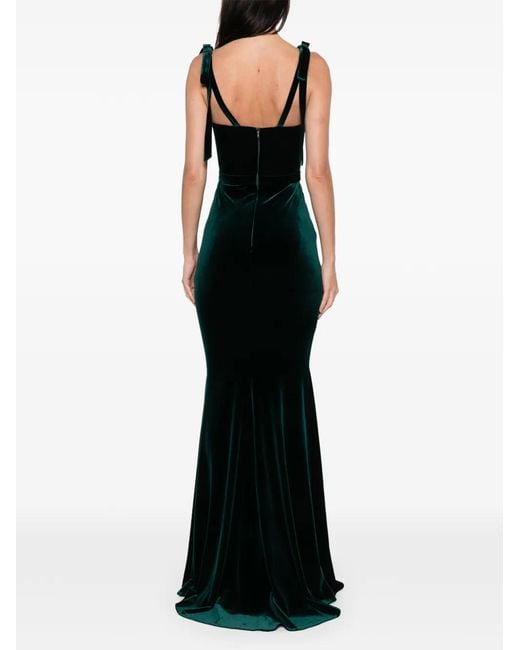 Cristallini Black Cybele Tie Strap Maxi Dress