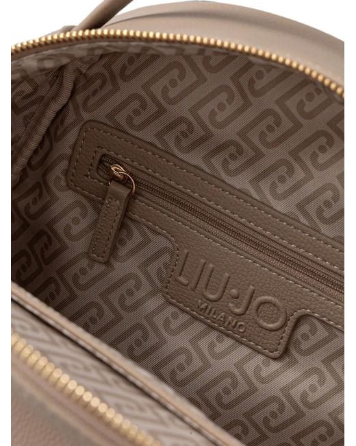 Liu Jo Natural Grained Logo-Plaque Backpack