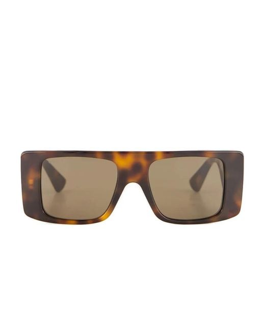 Gucci Brown Rectangle-Frame Sunglasses for men