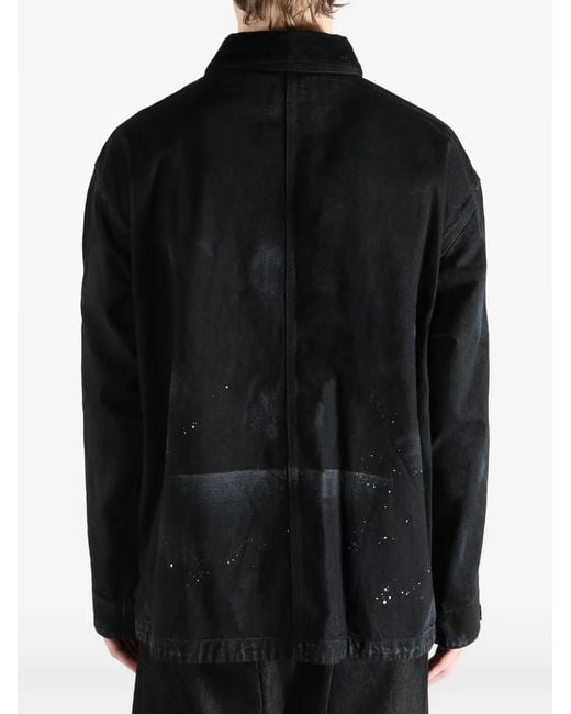 Neighborhood Black Buttoned Corduroy-Collar Jacket for men
