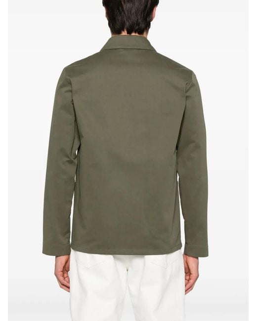 A.P.C. Twill Shirtjack in het Green voor heren