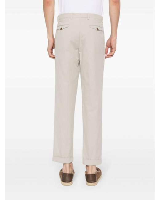 Pantalon droit à détail de plis Briglia 1949 pour homme en coloris White