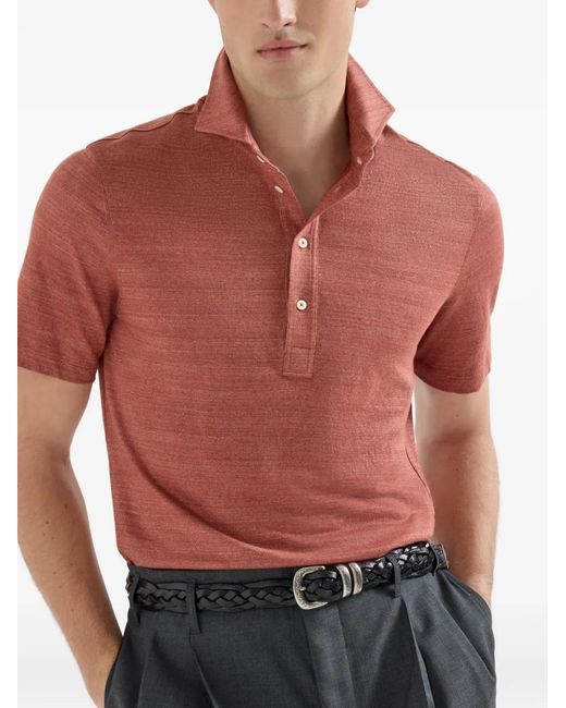 BRUNELLO CUCINELLI ピンク ポロシャツ　M Brunello Cucinelli ポロシャツ - ピンク|M0T638125092CFB64