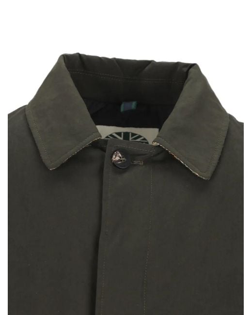 Camplin Green Button-Fastening Single-Breasted Coat for men