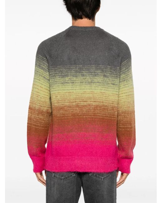 Laneus Gradient-Effect Textured Jumper for men