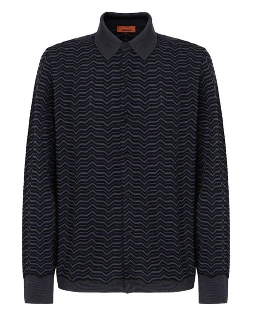 Camisa Zigzag Missoni de hombre de color Blue