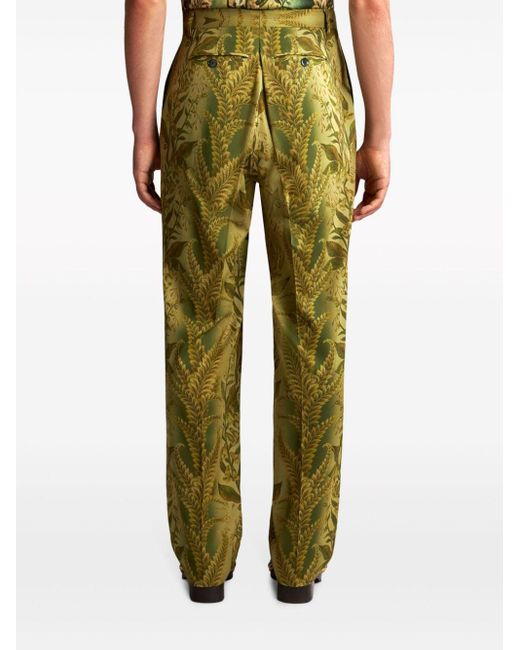 Pantalones de vestir con motivo Foliage Etro de hombre de color Green