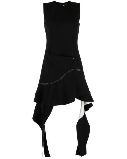 Vestido asimétrico sin mangas Jonathan Simkhai de color Black