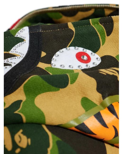 A Bathing Ape Green Camouflage-Pattern Hoodie for men