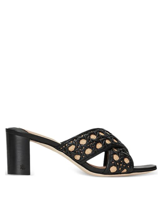 Sandali Con Design A Incrocio 60Mm di Ralph Lauren in Black