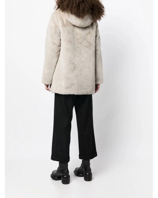 Save The Duck Natural Reversible Padded Faux-Fur Zipped Coat