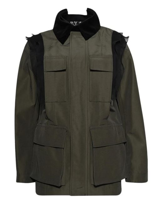 Sacai Black Ruffled Jacket