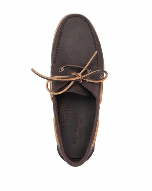 Scarosso Brown Jude Boat Shoes for men