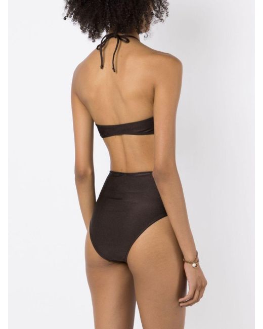 Bikini con apliques Adriana Degreas de color Brown