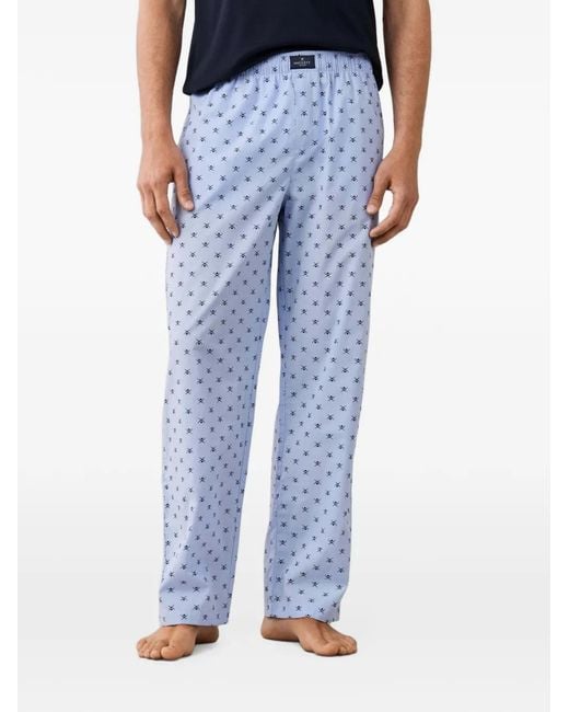 Hackett Blue Icon-Print Cotton Underwear Set for men