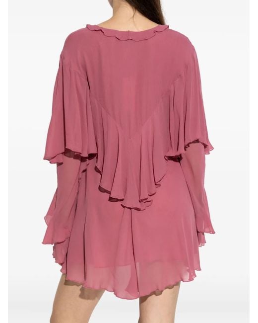 LoveShackFancy Liraine Jurk in het Red
