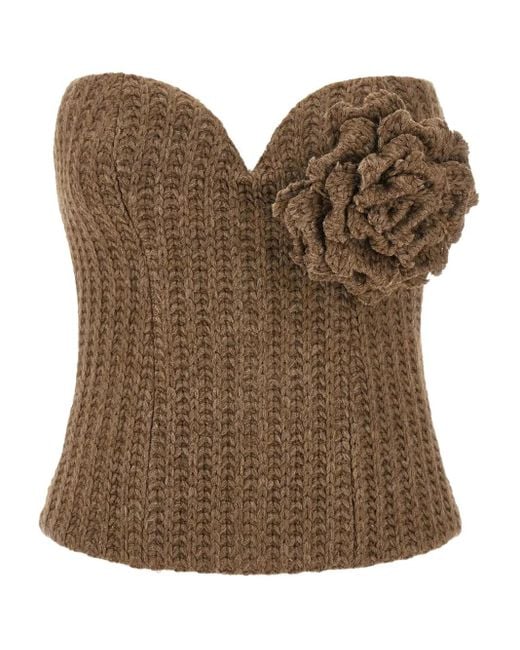 Haut Bustier À Fleurs GIUSEPPE DI MORABITO en coloris Brown