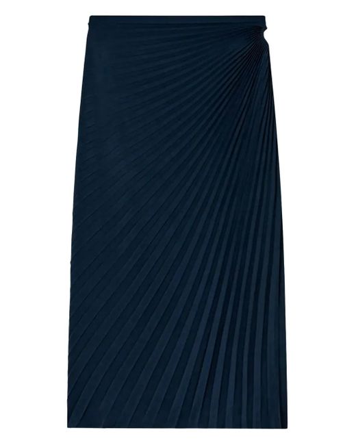 KENZO Blue Sunray-Pleated Midi Skirt