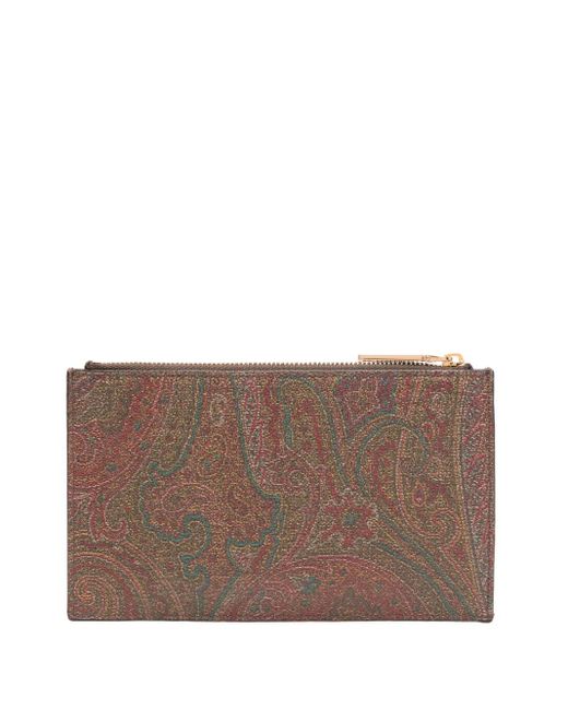 Etro Brown Medium Paisley Wallet