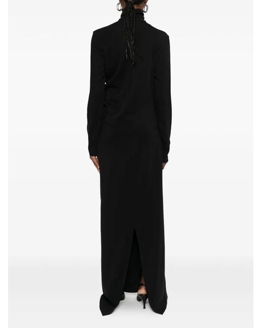 Totême  Black Twist Long-Sleeve Maxi Dress