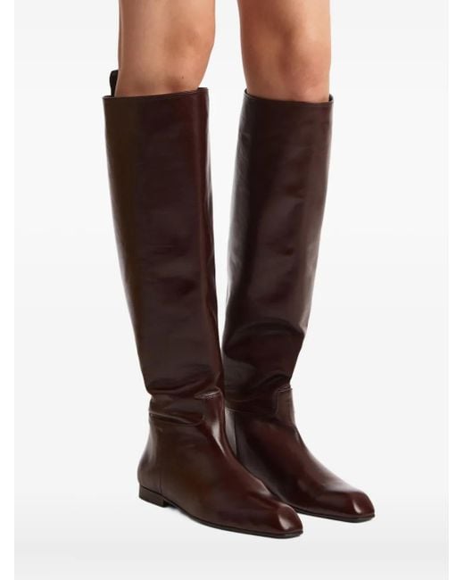 Khaite Red Colt Knee-High Boots
