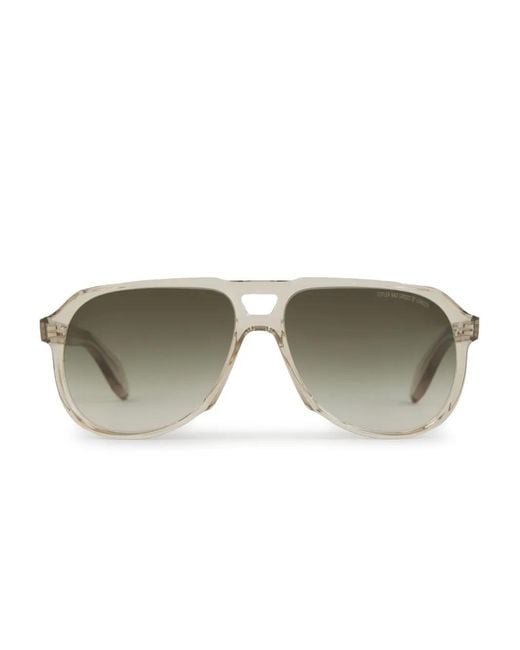Cutler & Gross Natural Pilot-Frame Sunglasses for men