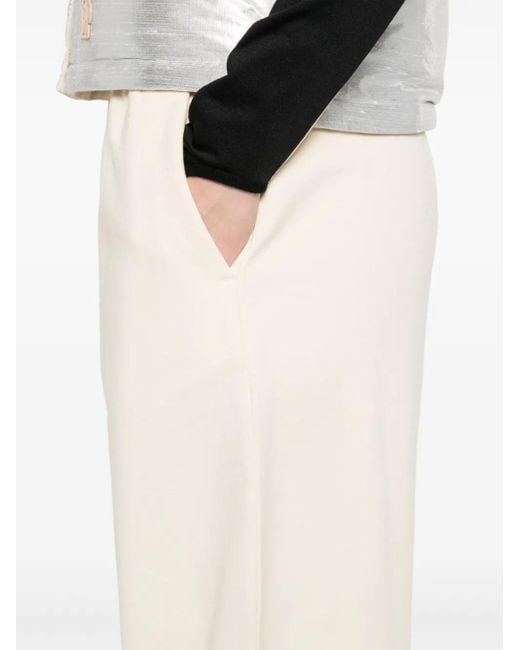 Moncler Natural Cotton Wide-Leg Track Pants