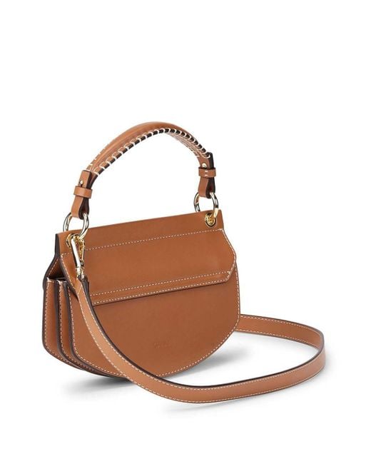 Ganni Brown Mini Apo-G Tote Bag