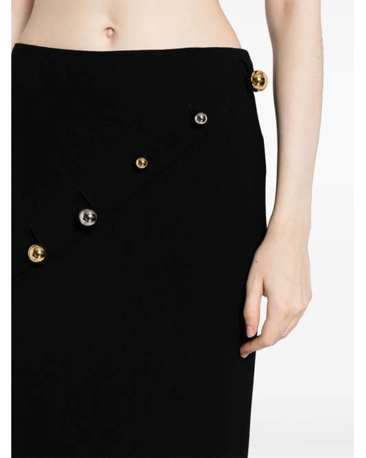 A.W.A.K.E. MODE Black Buttoned Pencil Skirt