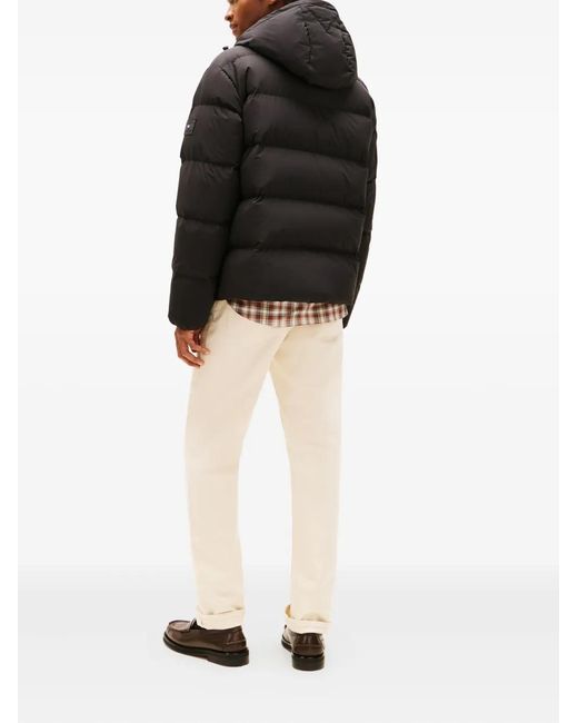 Tommy Hilfiger Black Down Hooded Puffer Jacket for men