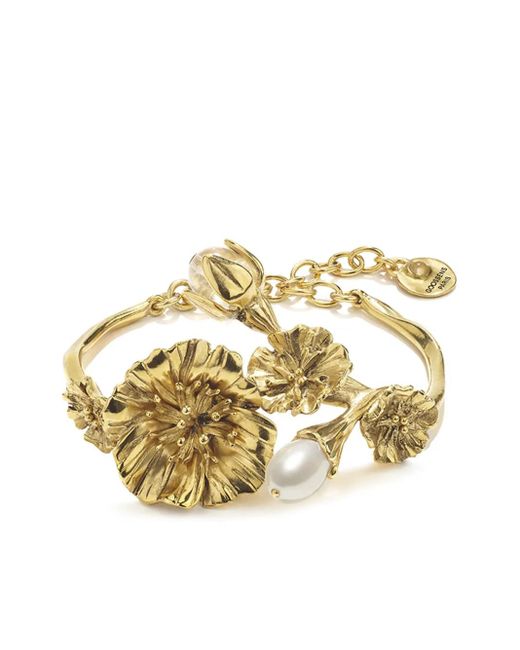 Bracciale Fleur De Pavot Pearl di Goossens in Metallic