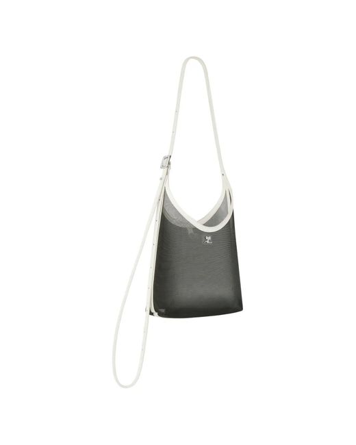 Courreges Gray Small Melt Shoulder Bag