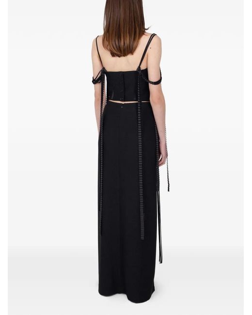 RAQUETTE Black Arhi Draped Maxi Skirt