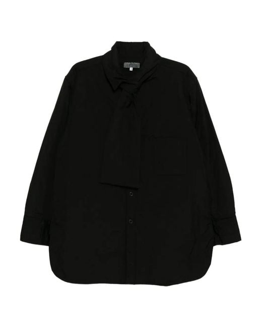 Yohji Yamamoto Black Broad Stole Padded Jacket for men