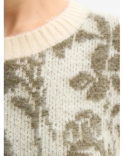 Pull À Fleurs Benetton en coloris Gray
