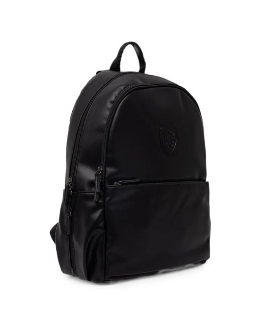 Blauer Black Logo-Patch Zip-Around Backpack for men