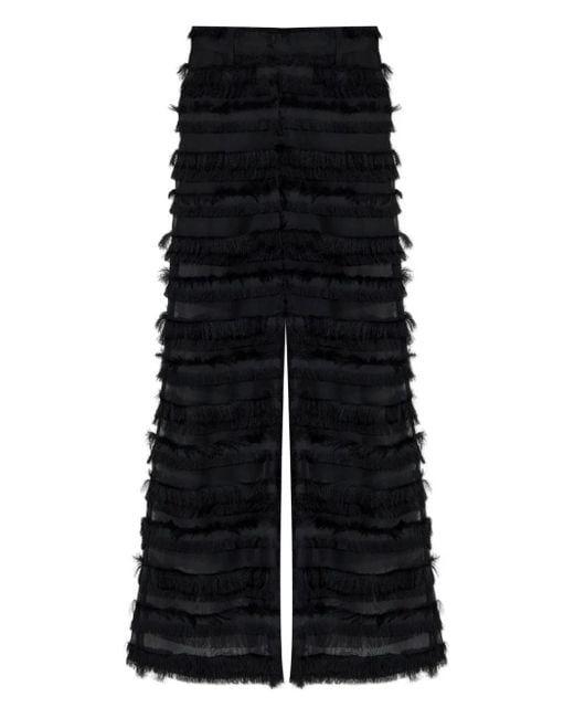 Pantaloni Laitha Con Frange di Munthe in Black