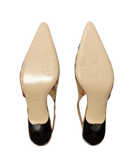Burberry Metallic Dame Check-Print Pumps