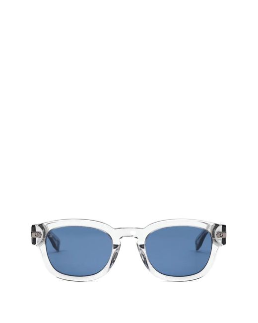 Hublot Blue Rounded-Frame Keyhole-Bridge Sunglasses
