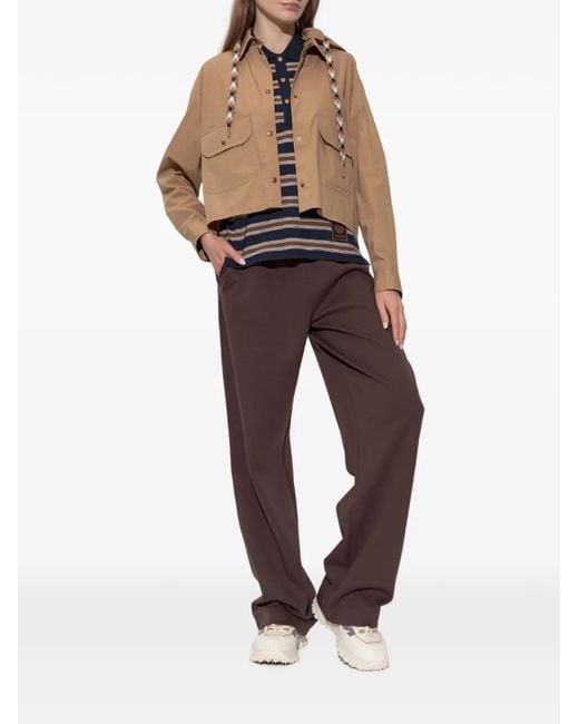 Moncler Natural Hooded Cropped Jacket