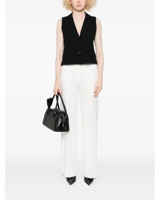 Marella Black Two-Button Lapel Waistcoat