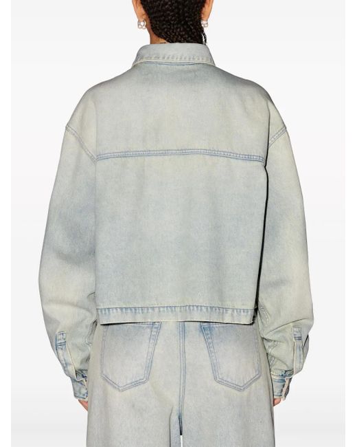 Ambush Blue Logo-Appliqué Denim Jacket
