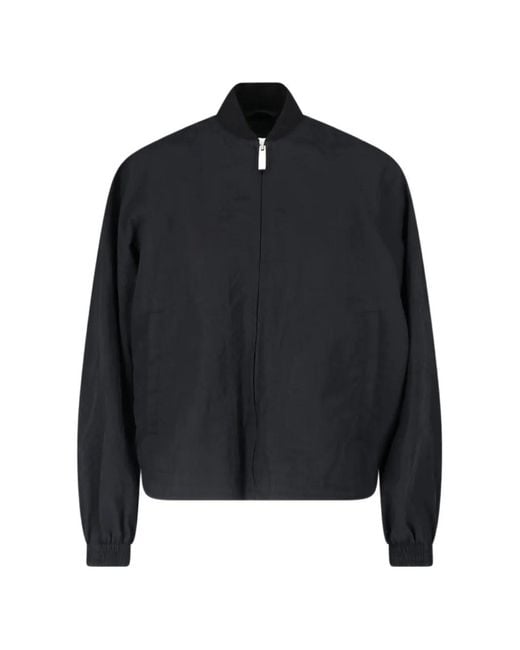 Chaqueta Bómber Con Cremallera Laminar de color Black