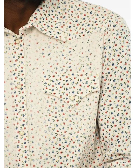 DSquared² Natural Floral-Print Shirt for men